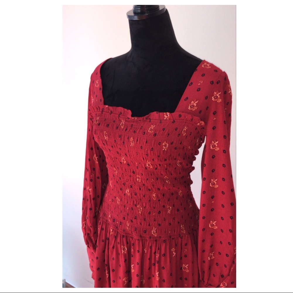 FREE PEOPLE PRINTED WOVEN MINI DRESS - Picture 4 of 8